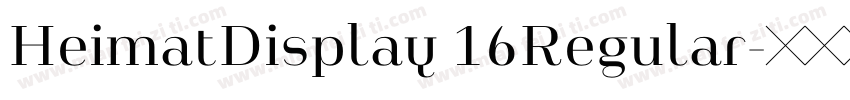 HeimatDisplay 16Regular字体转换